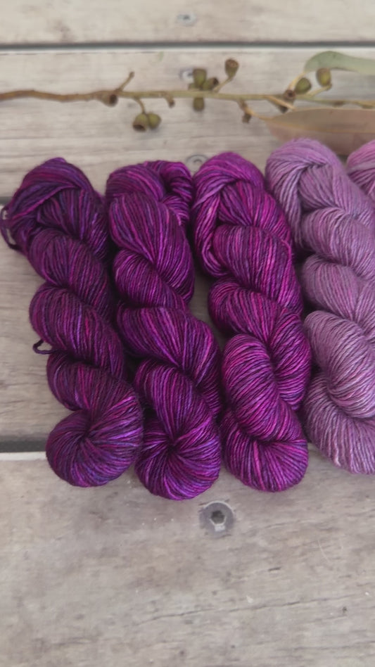 Knit for the Girls 2025 - Pink Fade - Osmanthus 4 - silk/merino single 4 ply