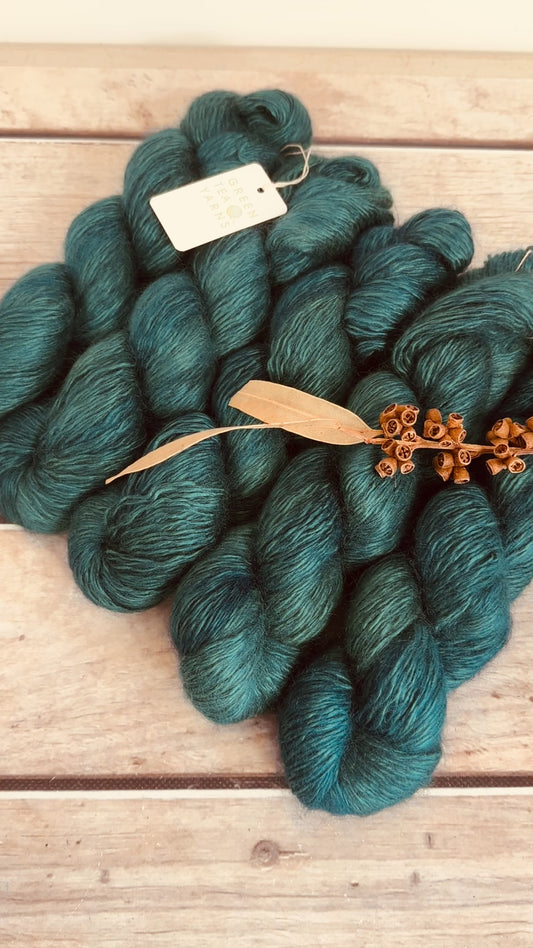 Vintage Button - 5 ply silk/mohair and nylon - Rooibos