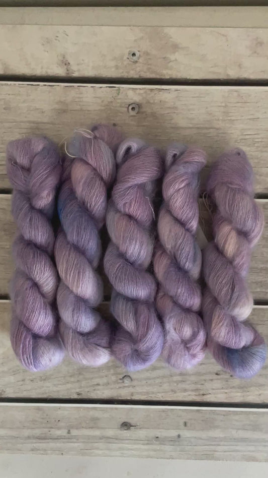 Lilac - on Silk and Mohair - lace weight, 2 ply - S