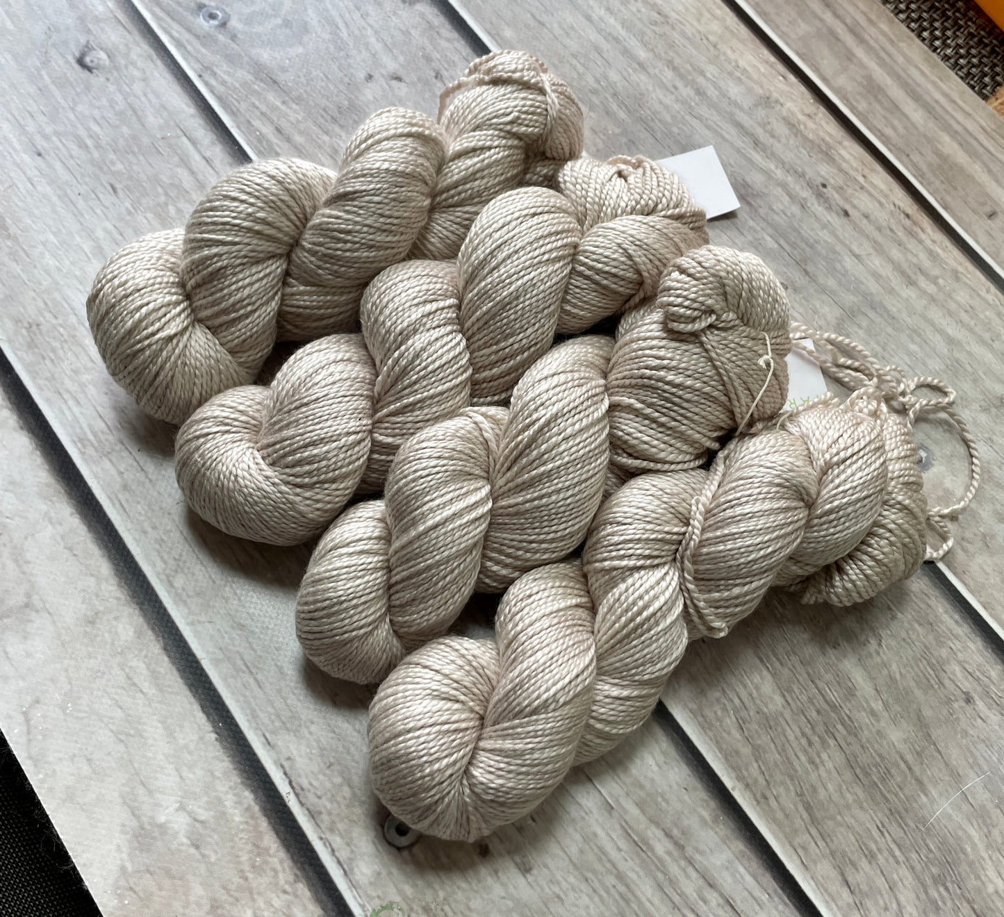 Wild Oats - 8 ply silk and merino - White Cloud DK