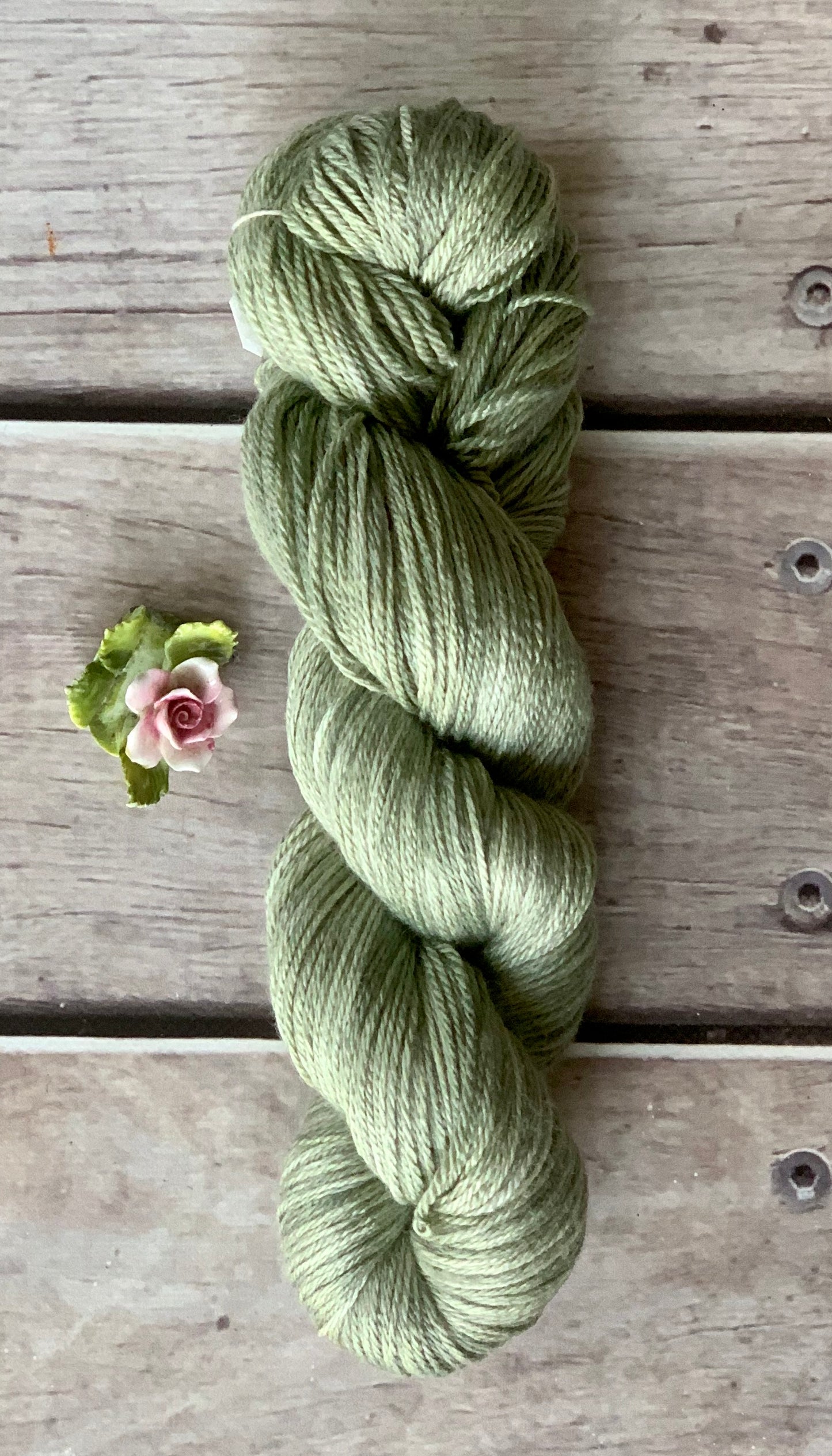 Spring Sage - 4 Ply Silk & Merino - White Cloud