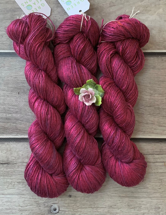 Be Mine on Anise - silk and linen 4 ply