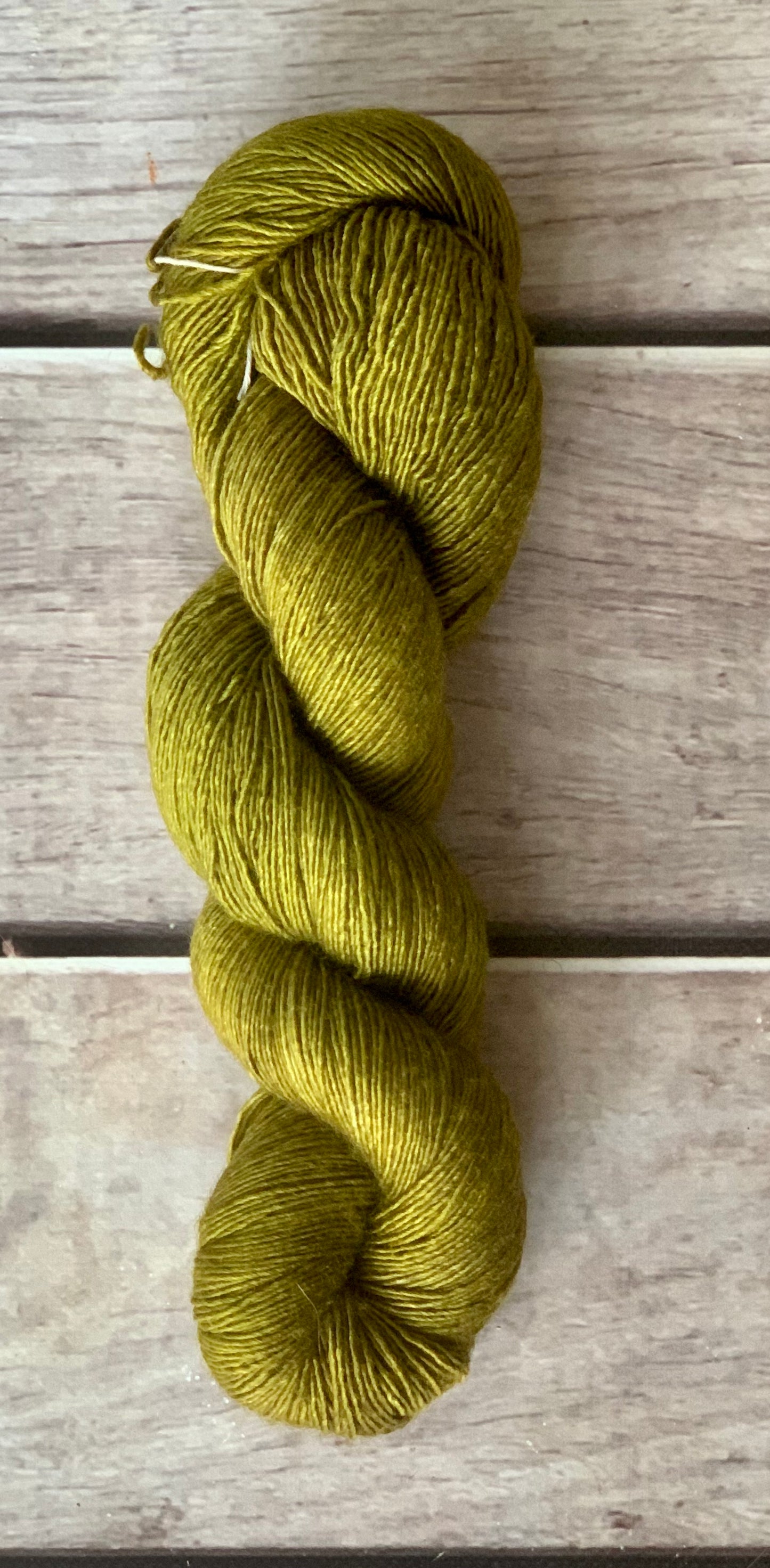 Someone's Sweater on Merino and Silk 4 ply single - Osmanthus