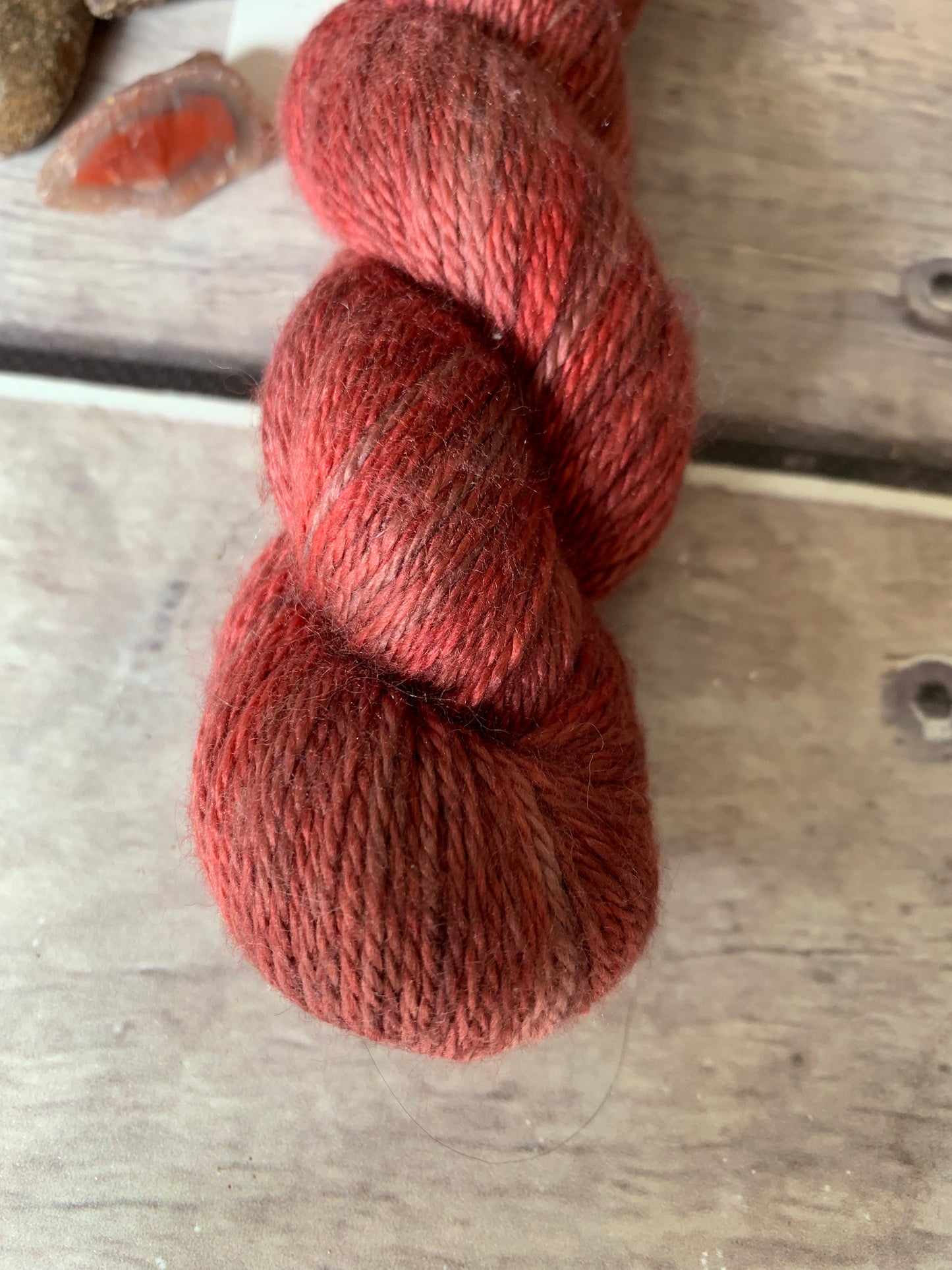 Ming Red 50g - 4 Ply Silk & Merino - White Cloud