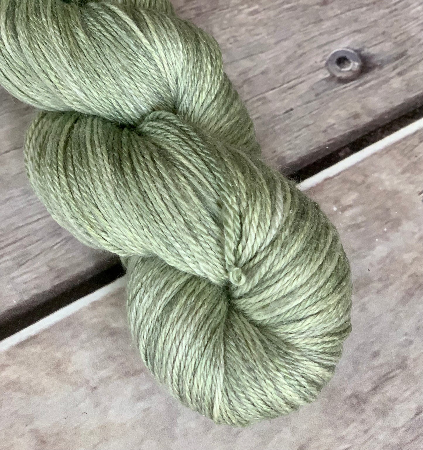 Spring Sage - 4 Ply Silk & Merino - White Cloud