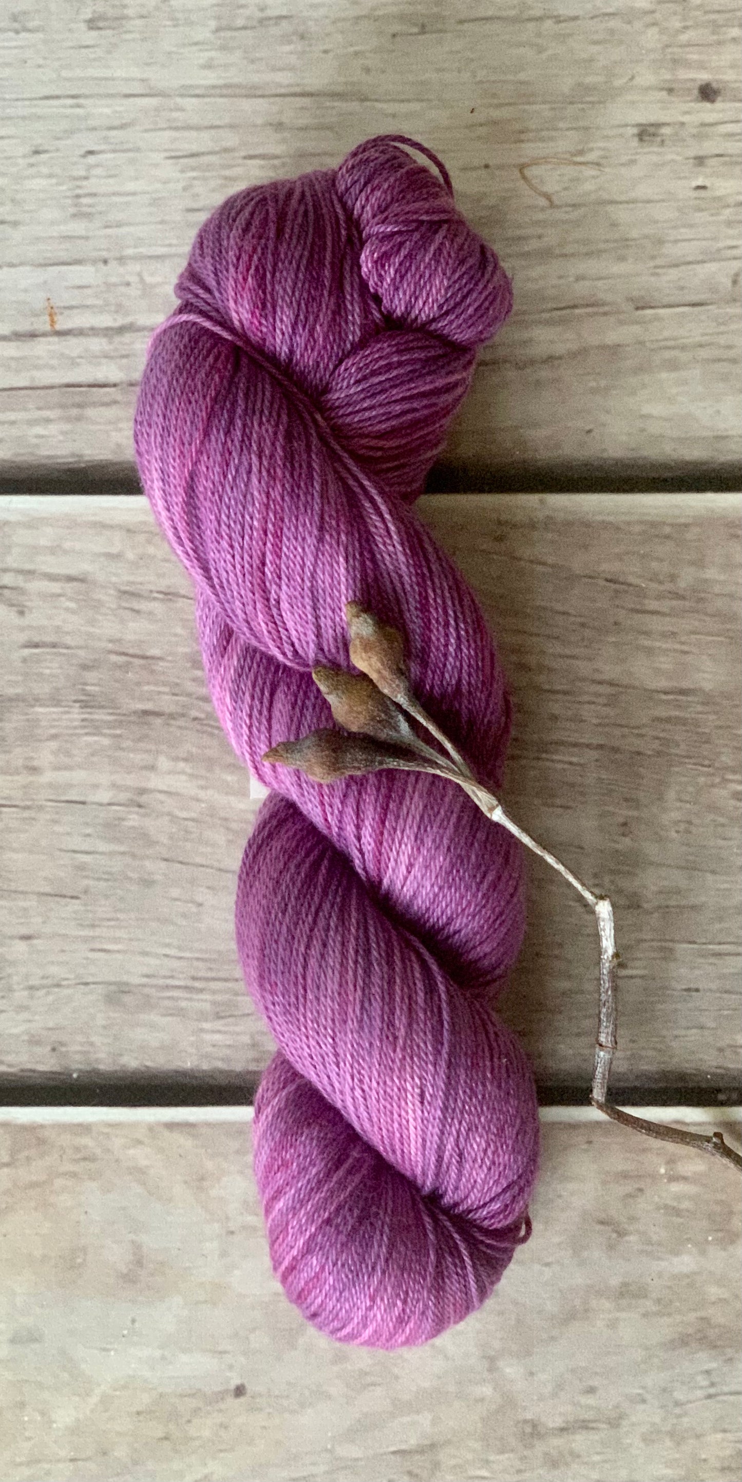 Light Berry Crush on Camelia - silk and cotton 4 ply - ooak