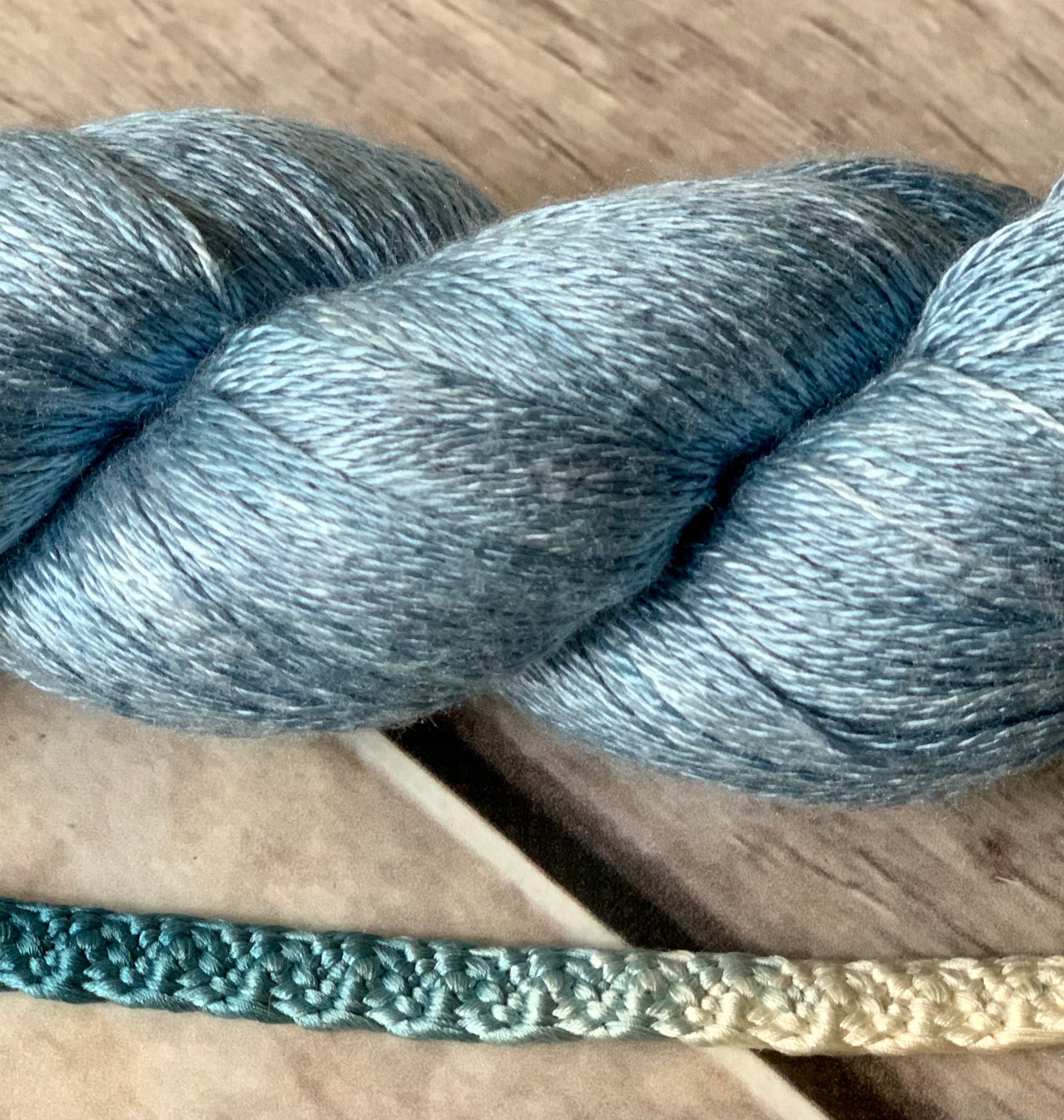 Moon Blue - 2 ply in Mulberry silk - Pekoe (l)