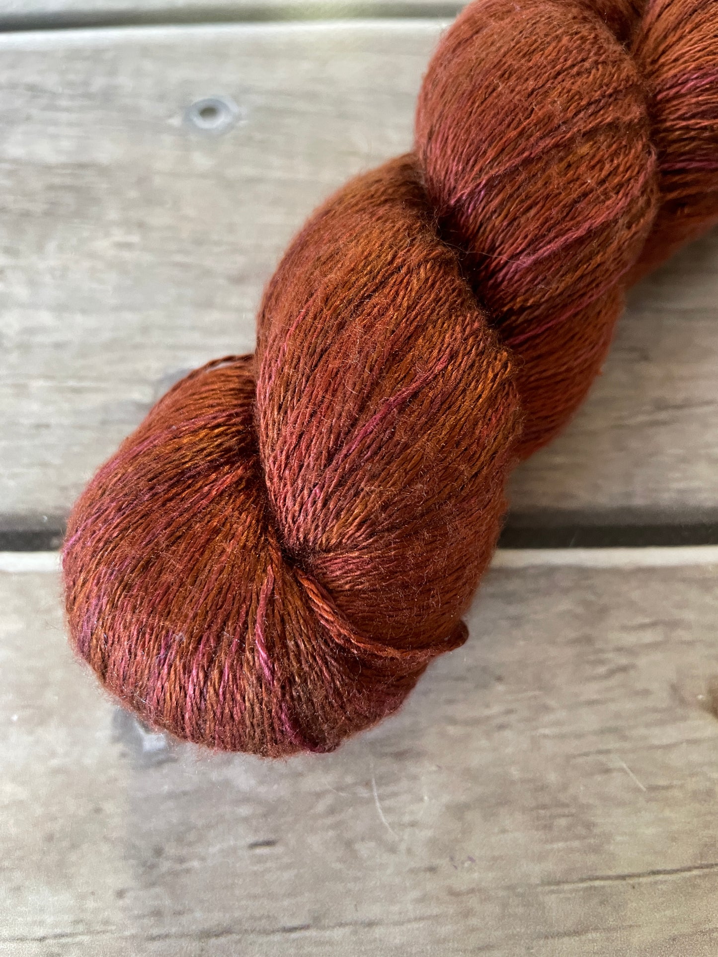Red Dune - 2 ply in Mulberry silk yarn - Pekoe l