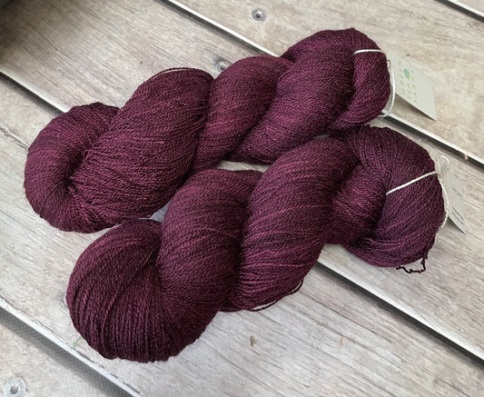 Black Cherry - 1 Ply in Tussah Silk - Chai - 100gms