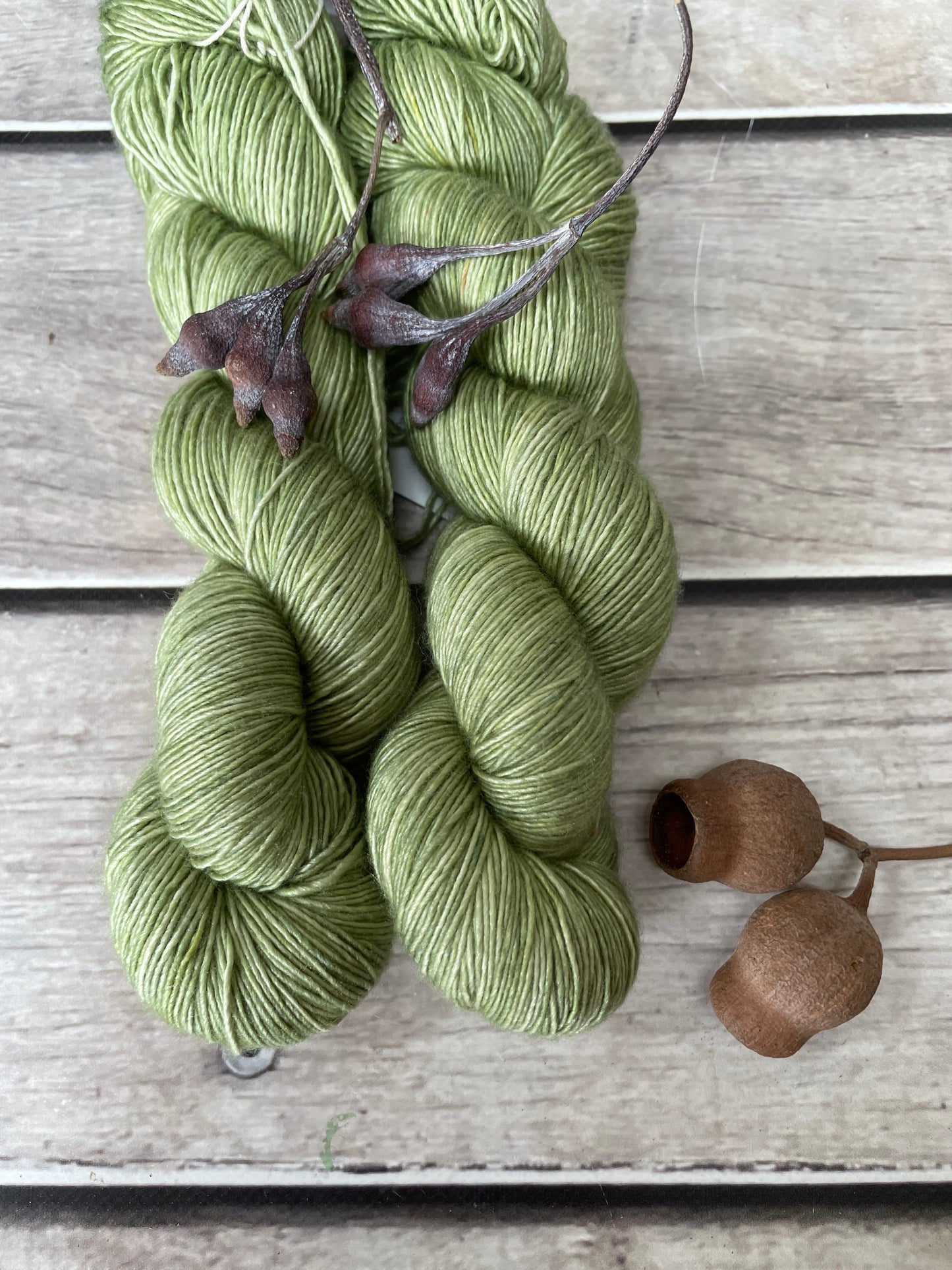 Fresh Sage ooak -  on Merino and Silk 4 ply single - Osmanthus