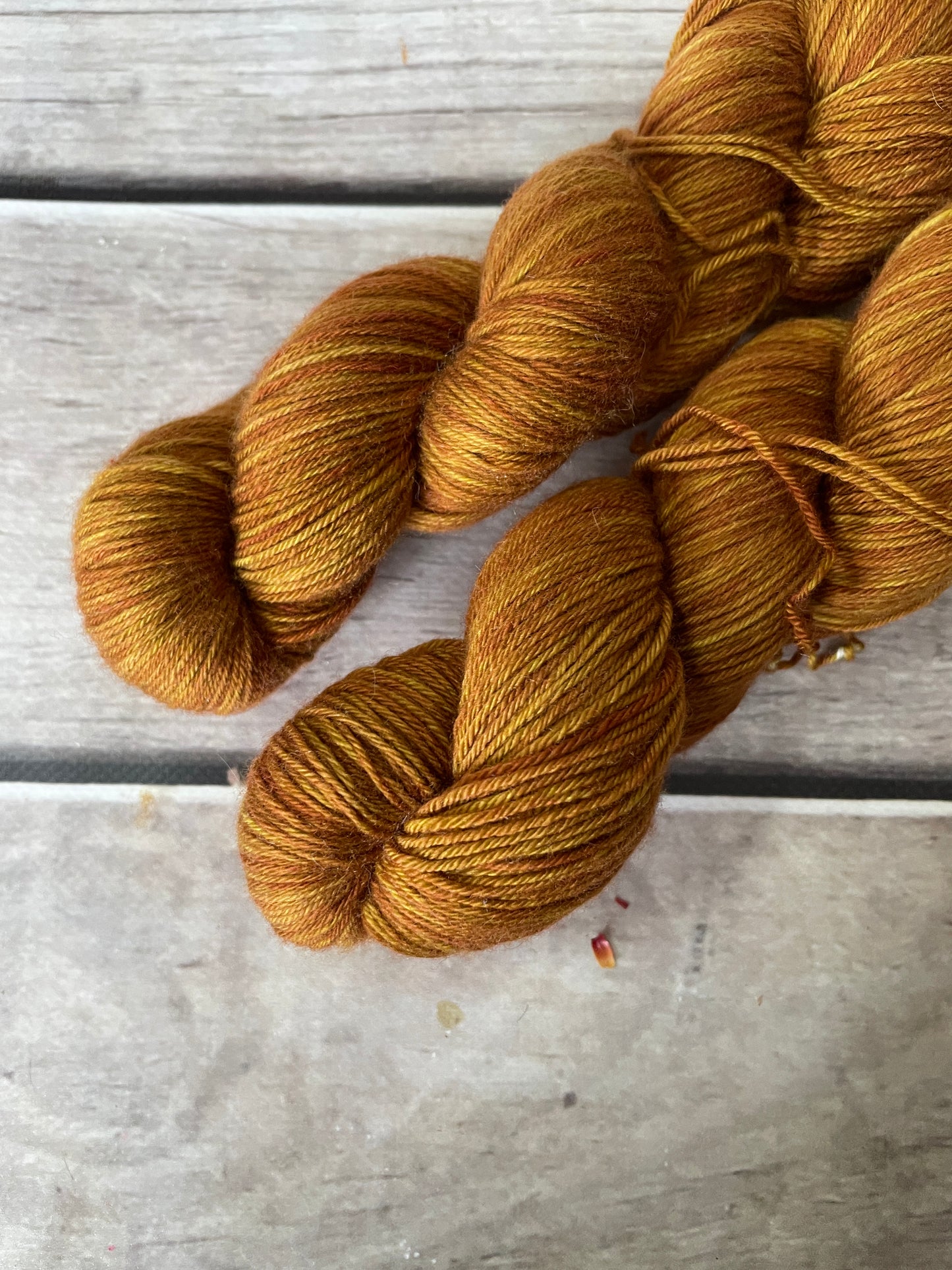 Ginger Twist ooak - sock yarn in merino and nylon - Darjeeling