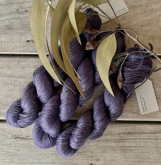 Hydrangea - 8 ply in Mulberry silk - Keemun 8