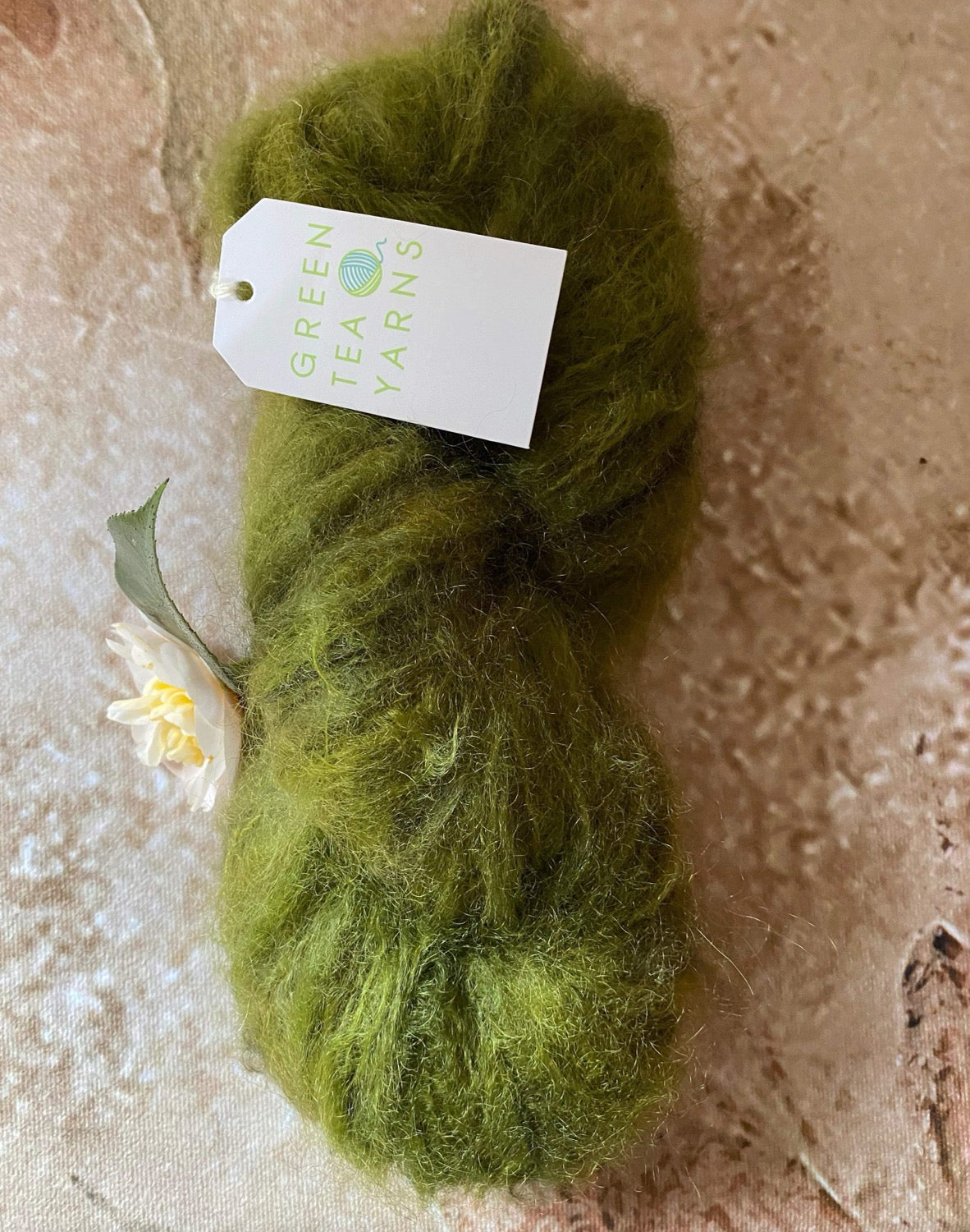 Banksia on Sage - Mohair and merino - 8 ply