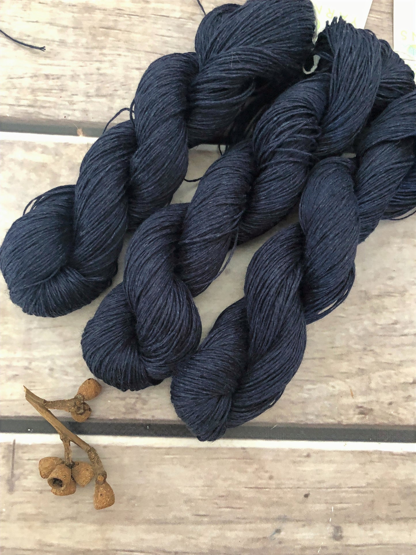 Midnight on Ceylon pure linen yarn - 50 gm skeins