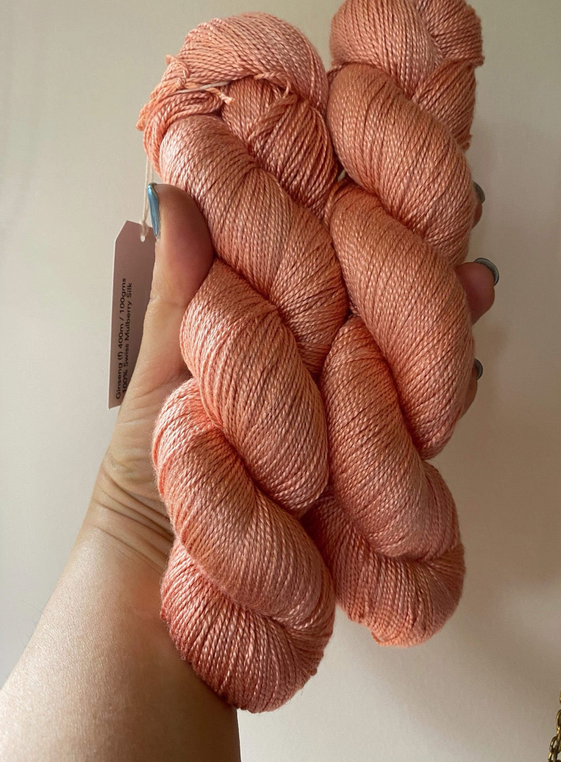Flamingoes - 4 ply Mulberry silk - Ginseng f