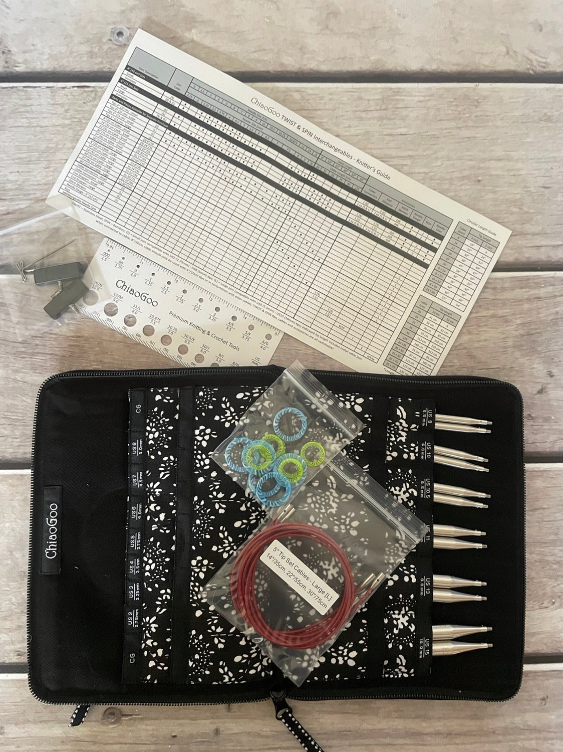 ChiaoGoo TWIST SS Lace Needle set - 5" tips - large