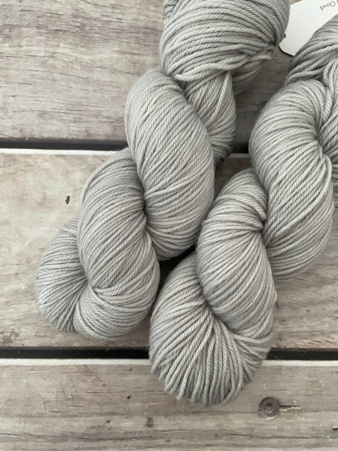 Silver Cloud - on 8 ply merino and nylon sock yarn