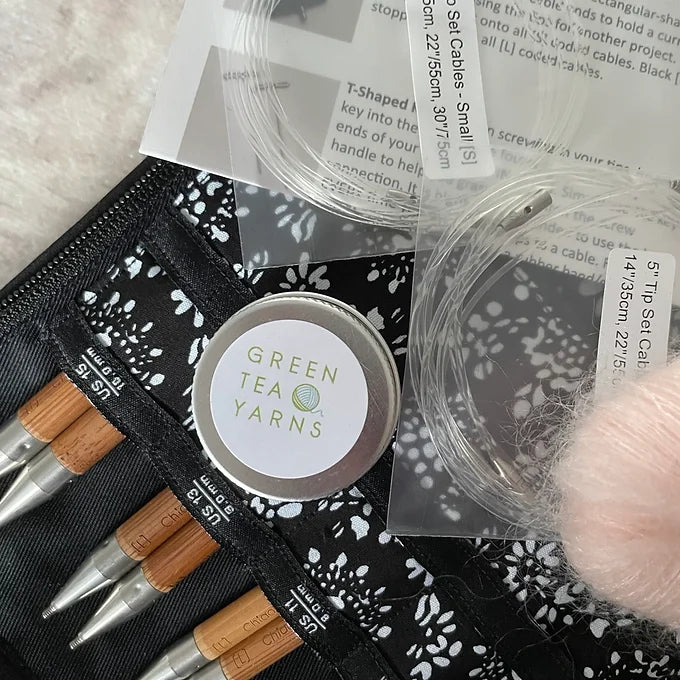 ChiaoGoo SPIN Needle set - 5" tips - Bamboo Full Set