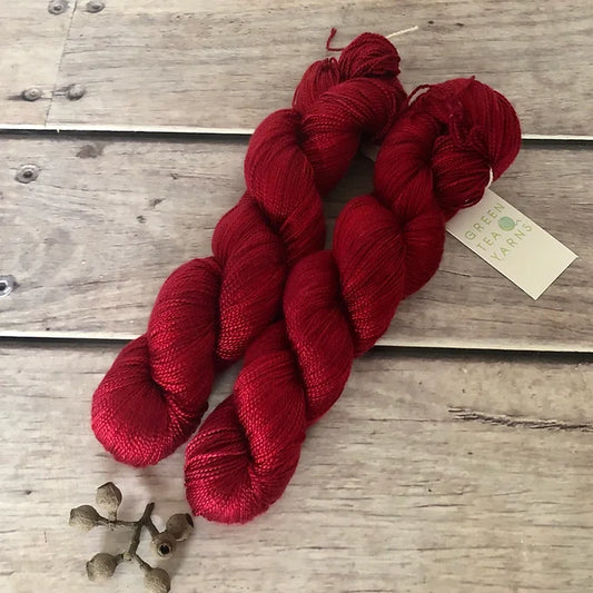 Dark Lacquer red - 4 ply in Mulberry silk - Ginseng f
