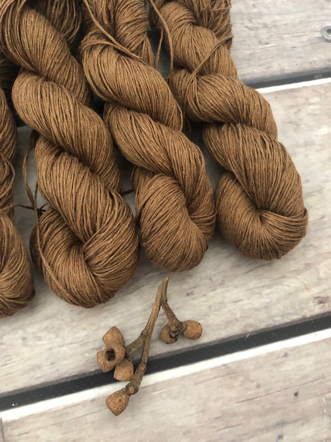 Gumnut on Ceylon pure linen yarn - 50 gm skeins
