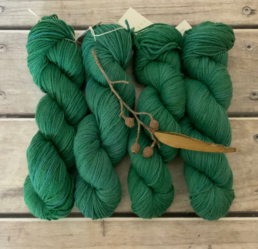 Jade River ooak - 8 ply merino and nylon sock yarn - Mangosteen 8