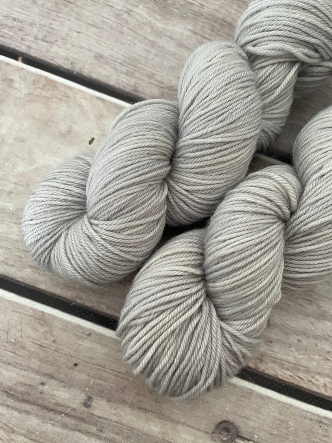 Silver Cloud - on 8 ply merino and nylon sock yarn