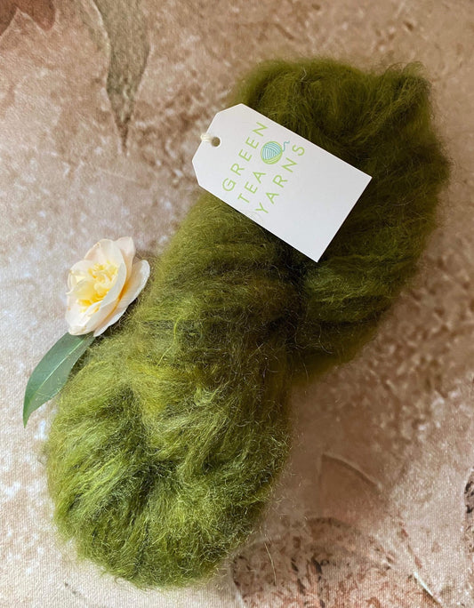 Banksia on Sage - Mohair and merino - 8 ply