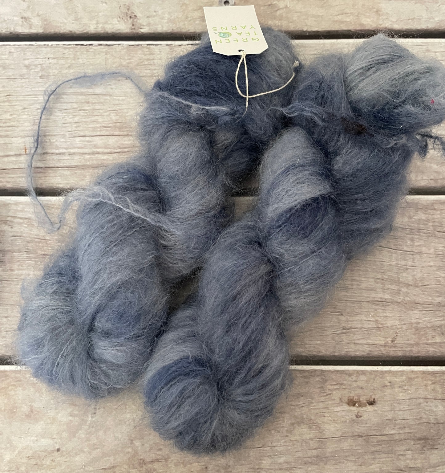 Nerves of Steel on Sage - Mohair and merino - 8 ply