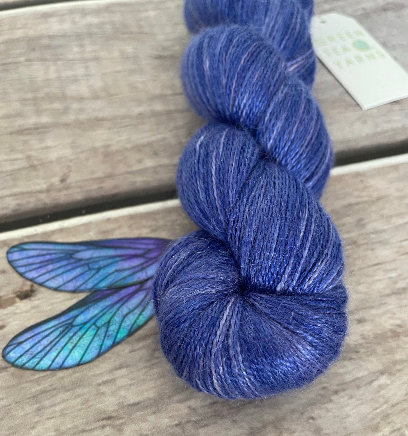 Blue Boy ooak - 2 Ply in silk and alpaca - Echinacea