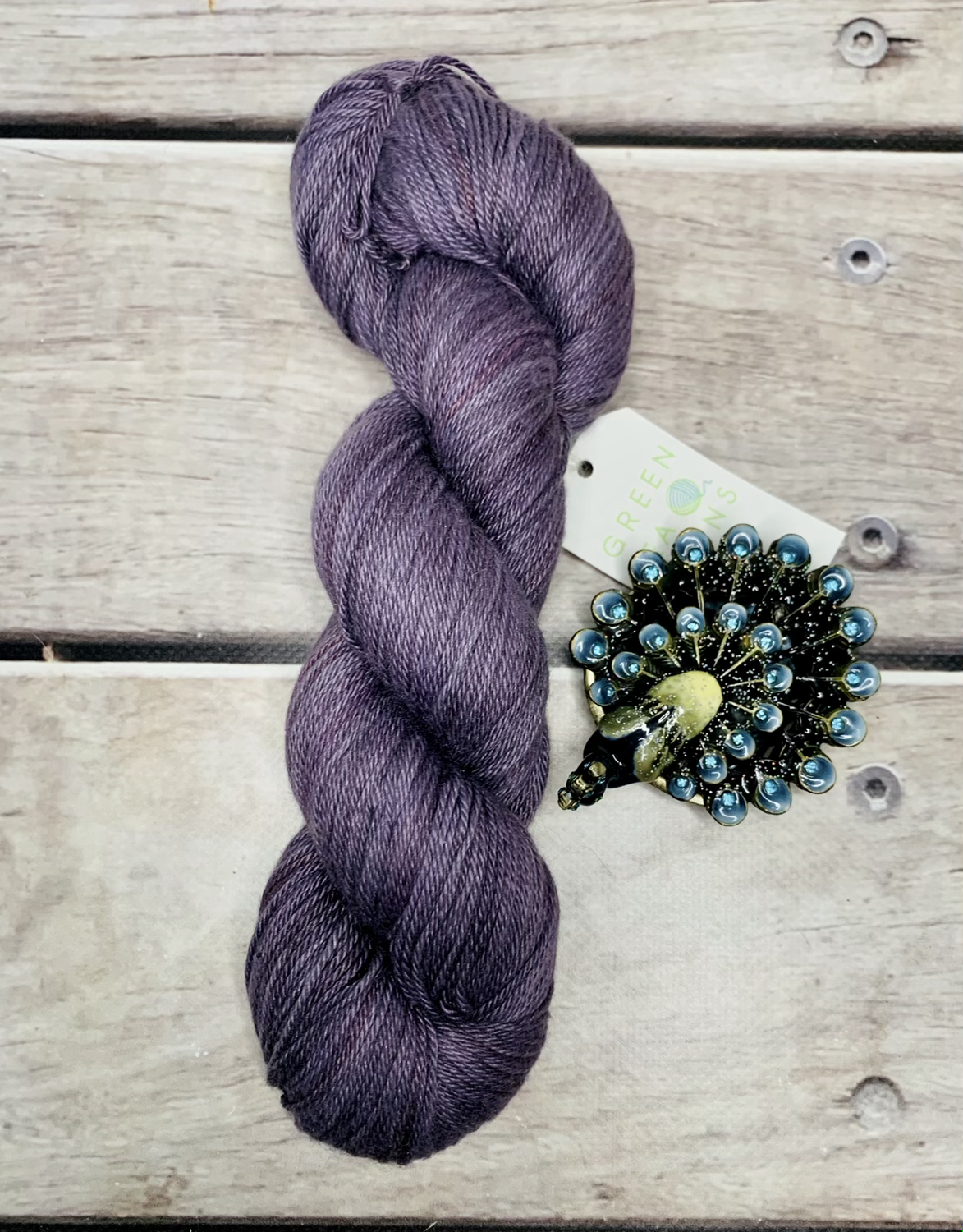 Grape on Camelia - silk and cotton 4 ply