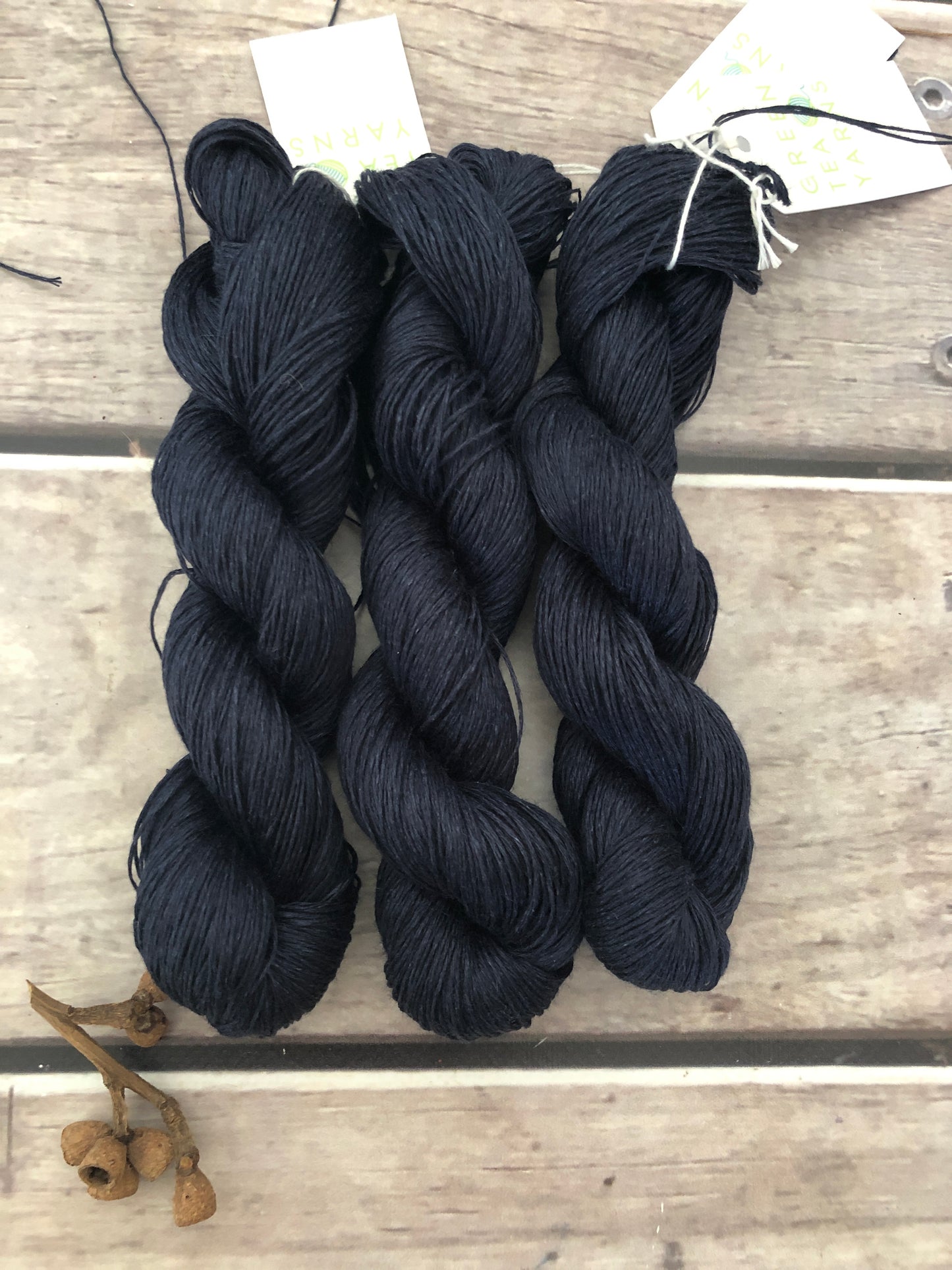 Midnight on Ceylon pure linen yarn - 50 gm skeins