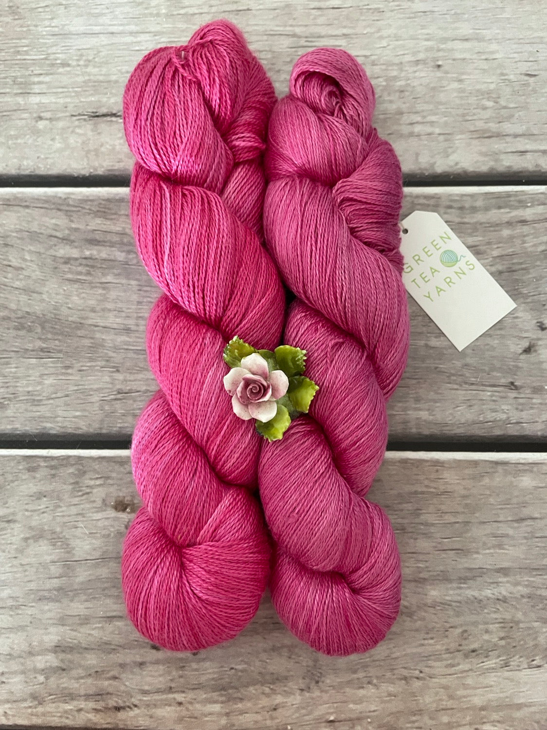 Pretty in Pink ooak - 2 Ply in silk and alpaca - Echinacea