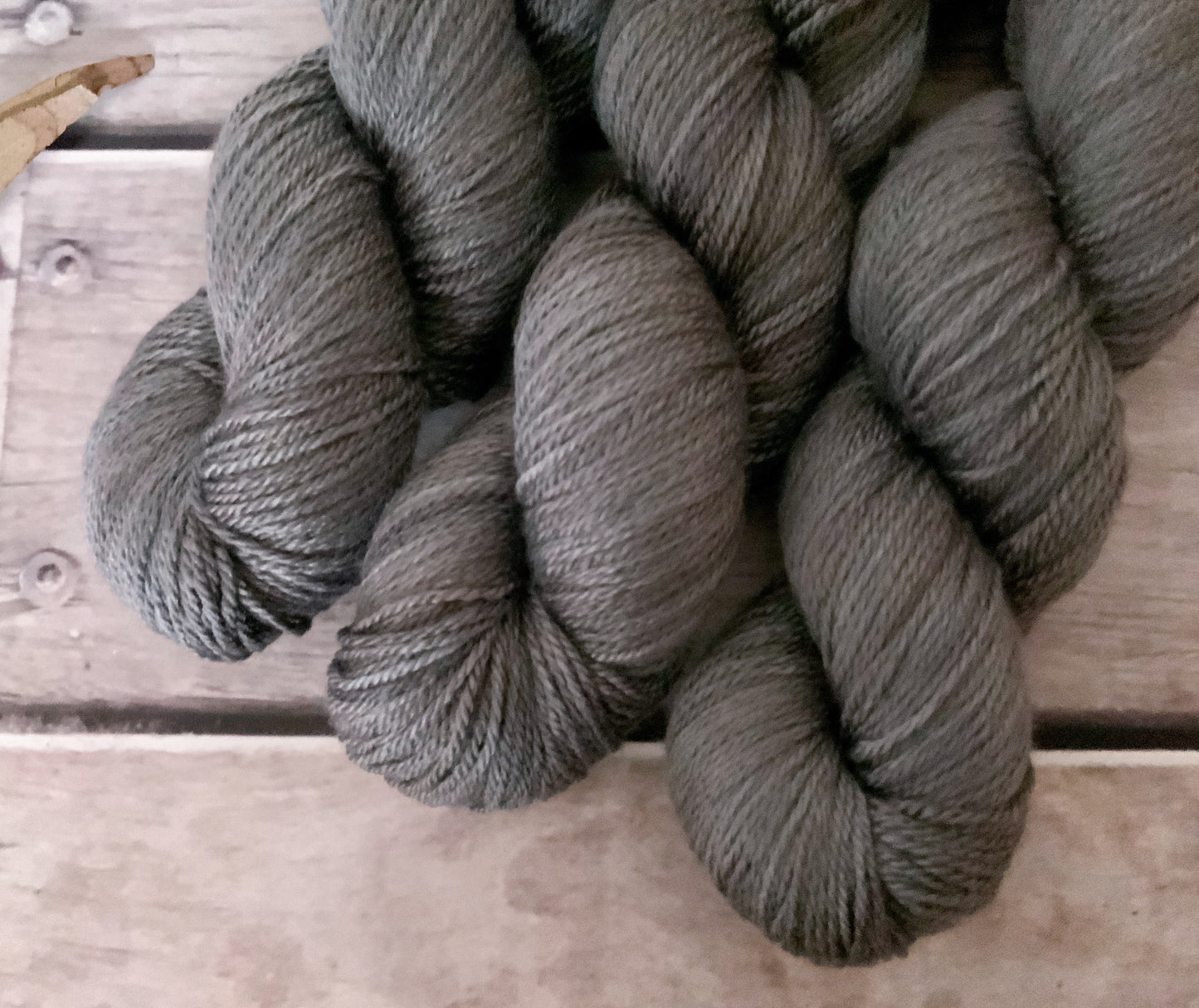 May's Grey - 4 ply silk / merino - White Cloud