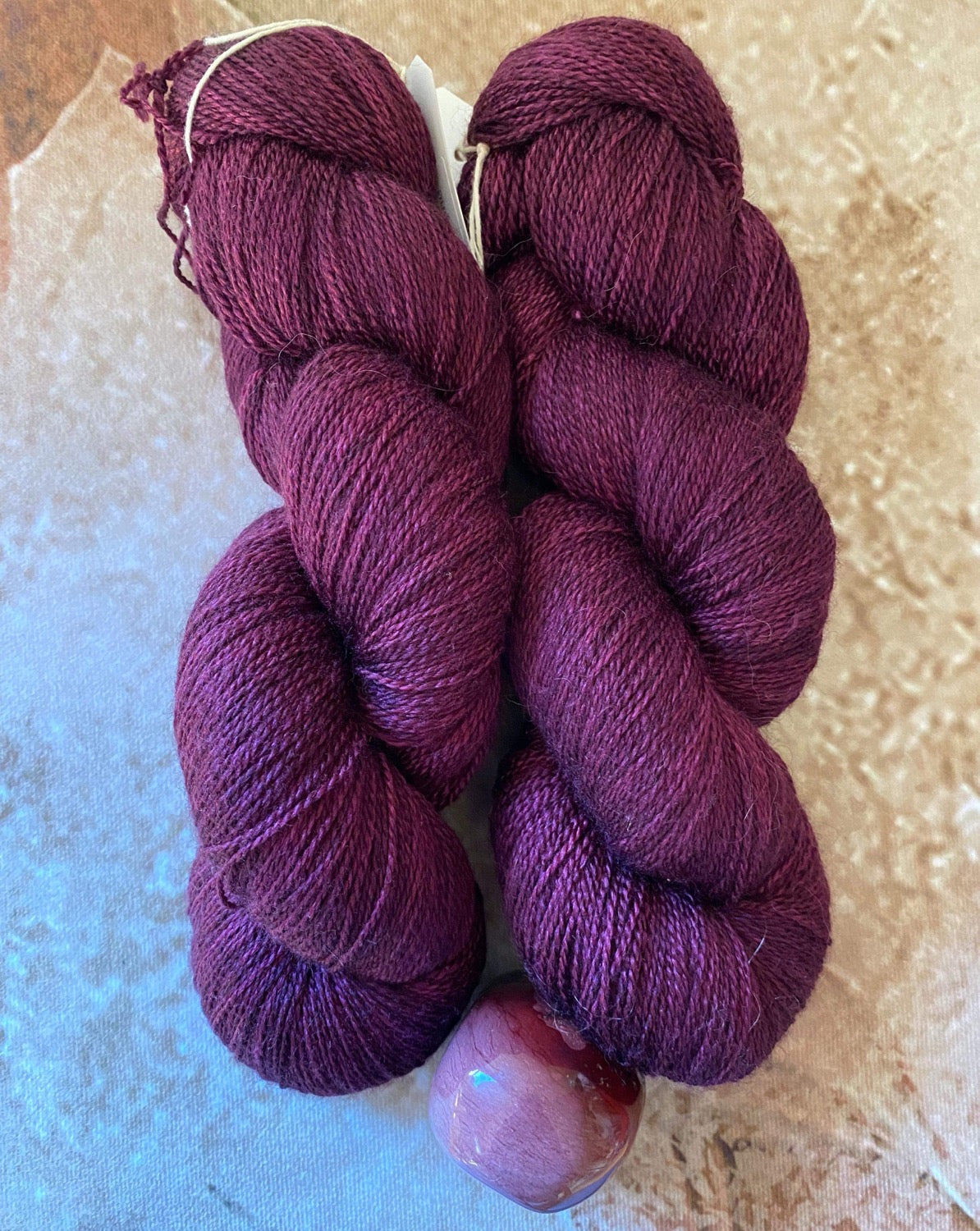 Royal Aubergine - 3 ply in Mulberry silk and BFL