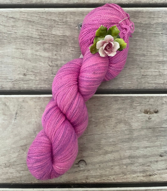 Pink Fairy - 2 ply Silk and Merino - Sencha