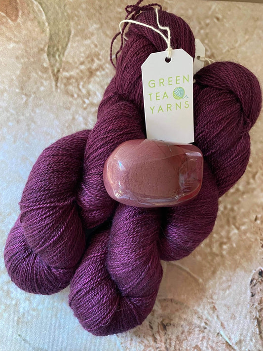Royal Aubergine - 3 ply in Mulberry silk and BFL