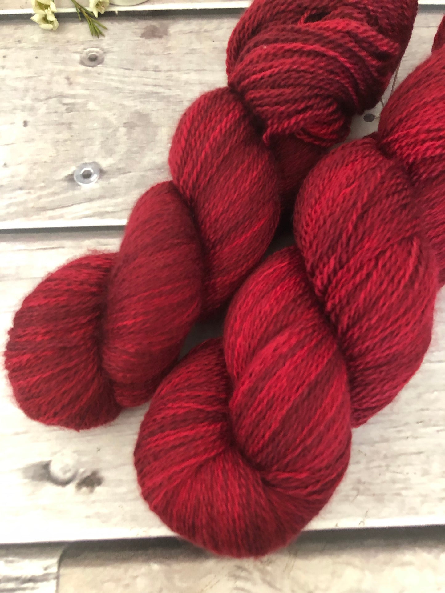 Dark Lacquer Red - 3 ply silk and merino - White Cloud hl