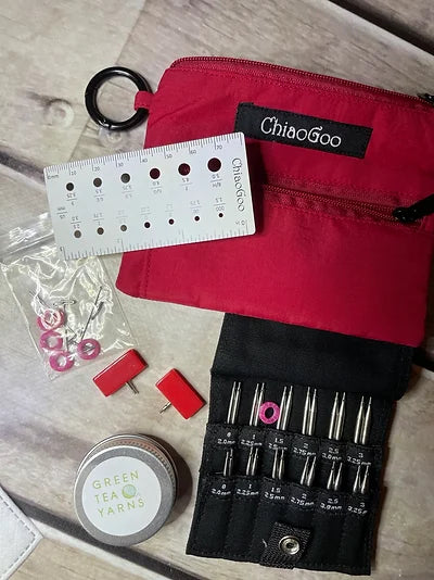 ChiaoGoo TWIST Shorties Needle set - 2" and 3" tips - Mini sized  Set