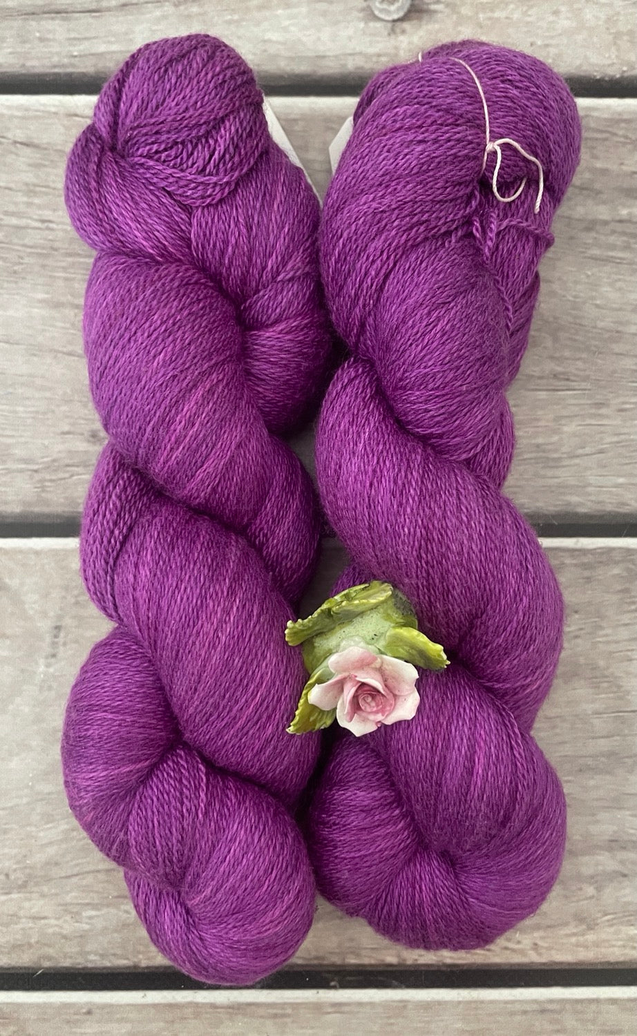 Dragon Fruit - 2 ply in Silk and Merino - Sencha