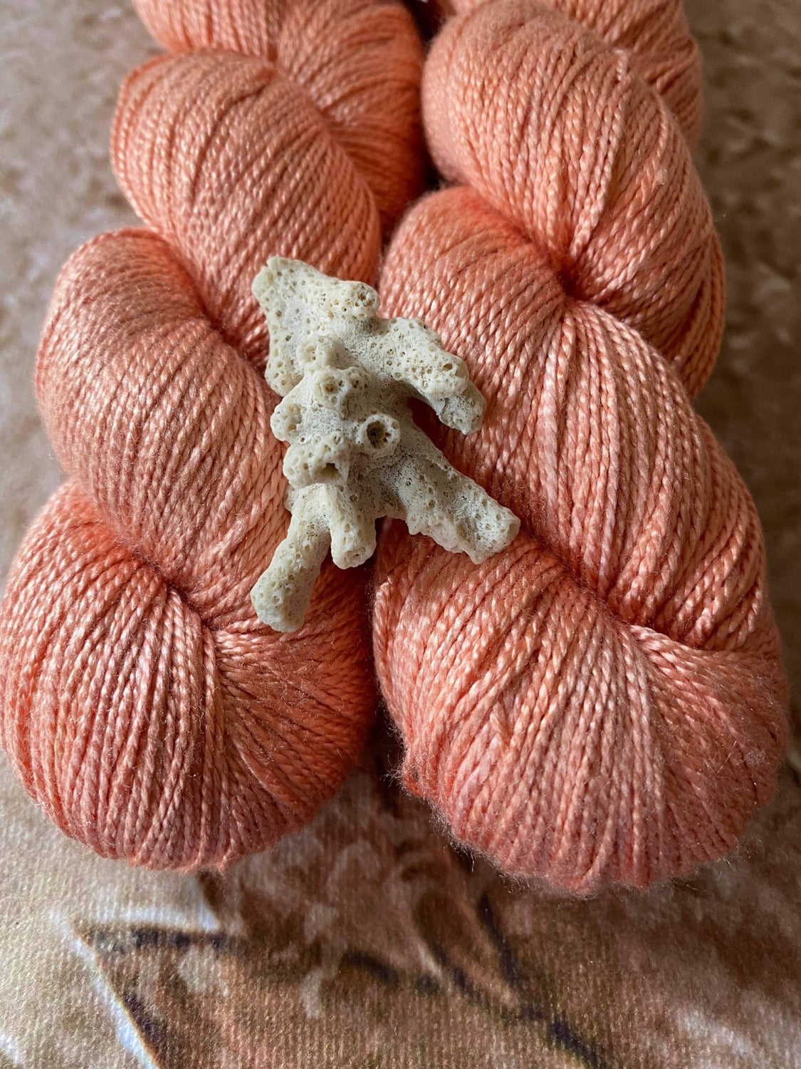 Flamingoes - 4 ply Mulberry silk - Ginseng f