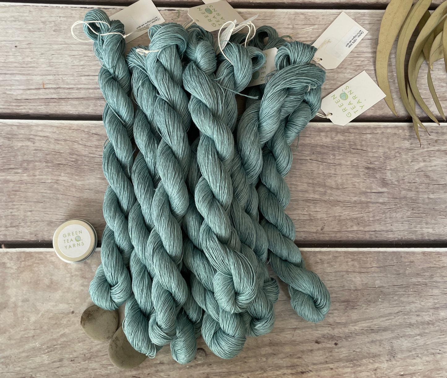 Seafoam on Ceylon pure linen yarn - 50 gm skeins