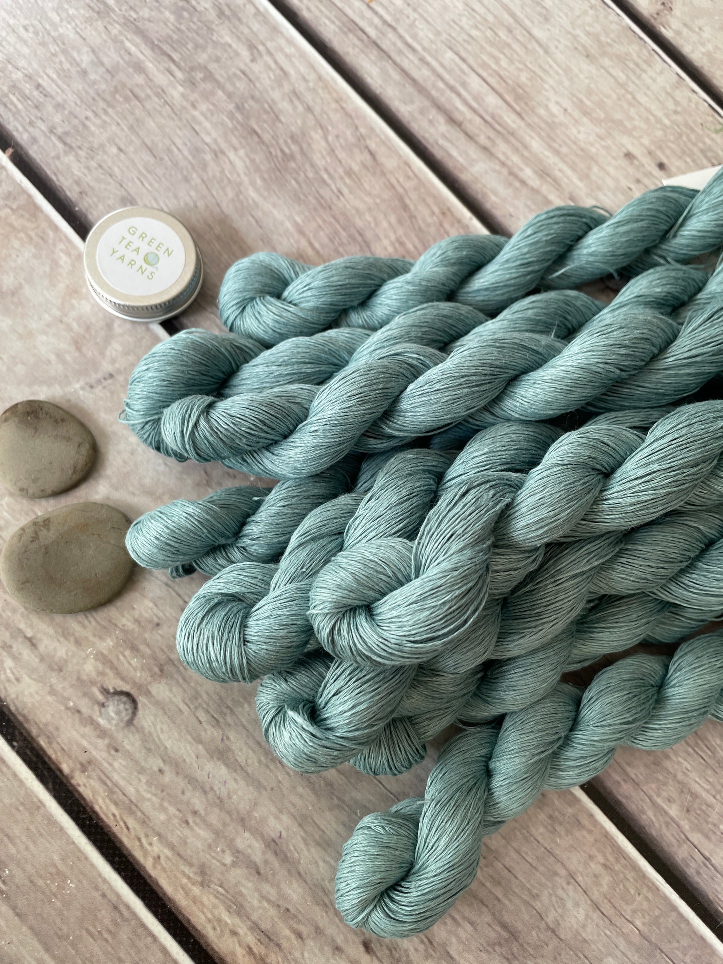 Seafoam on Ceylon pure linen yarn - 50 gm skeins