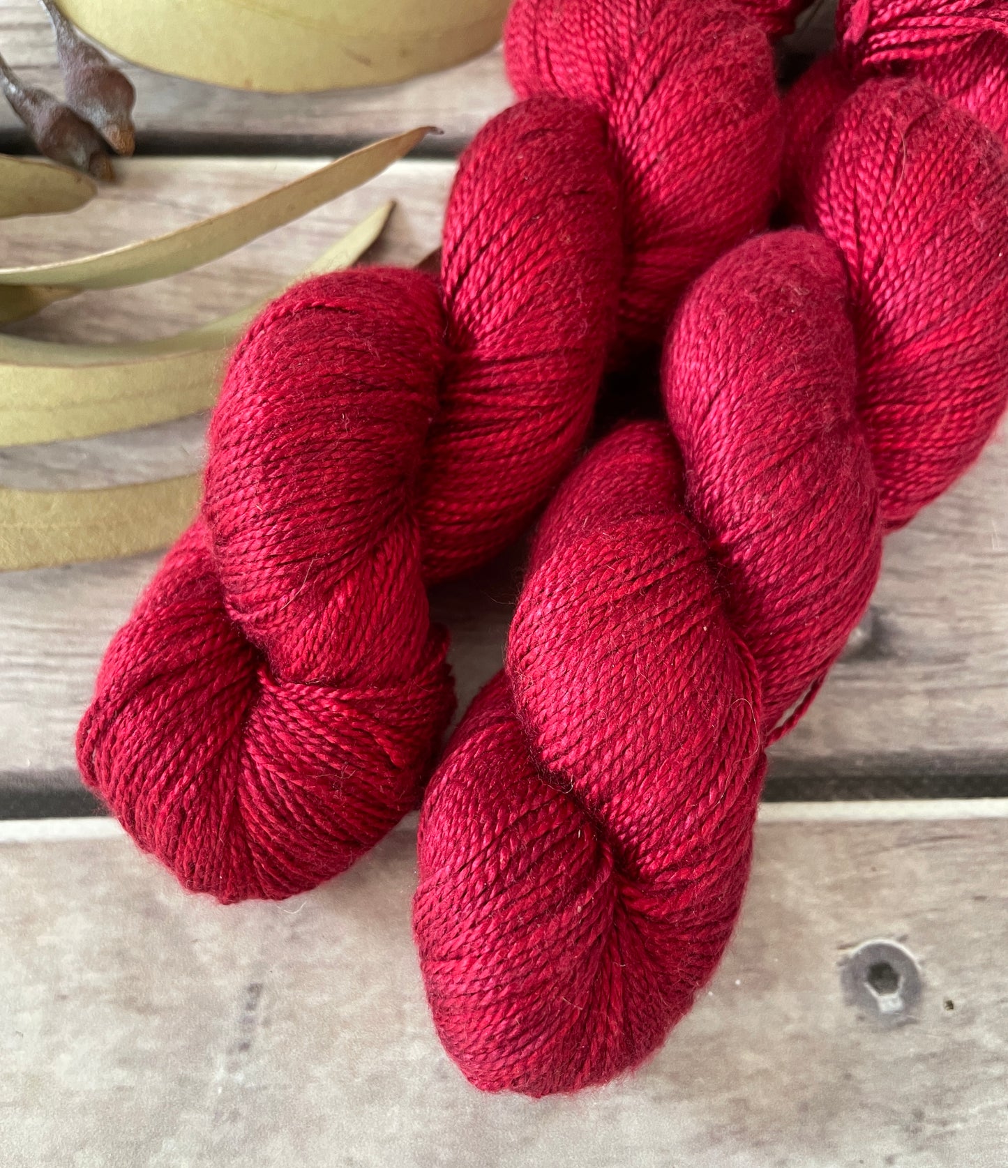 Dark Lacquer red - 4 ply in Mulberry silk - Ginseng f