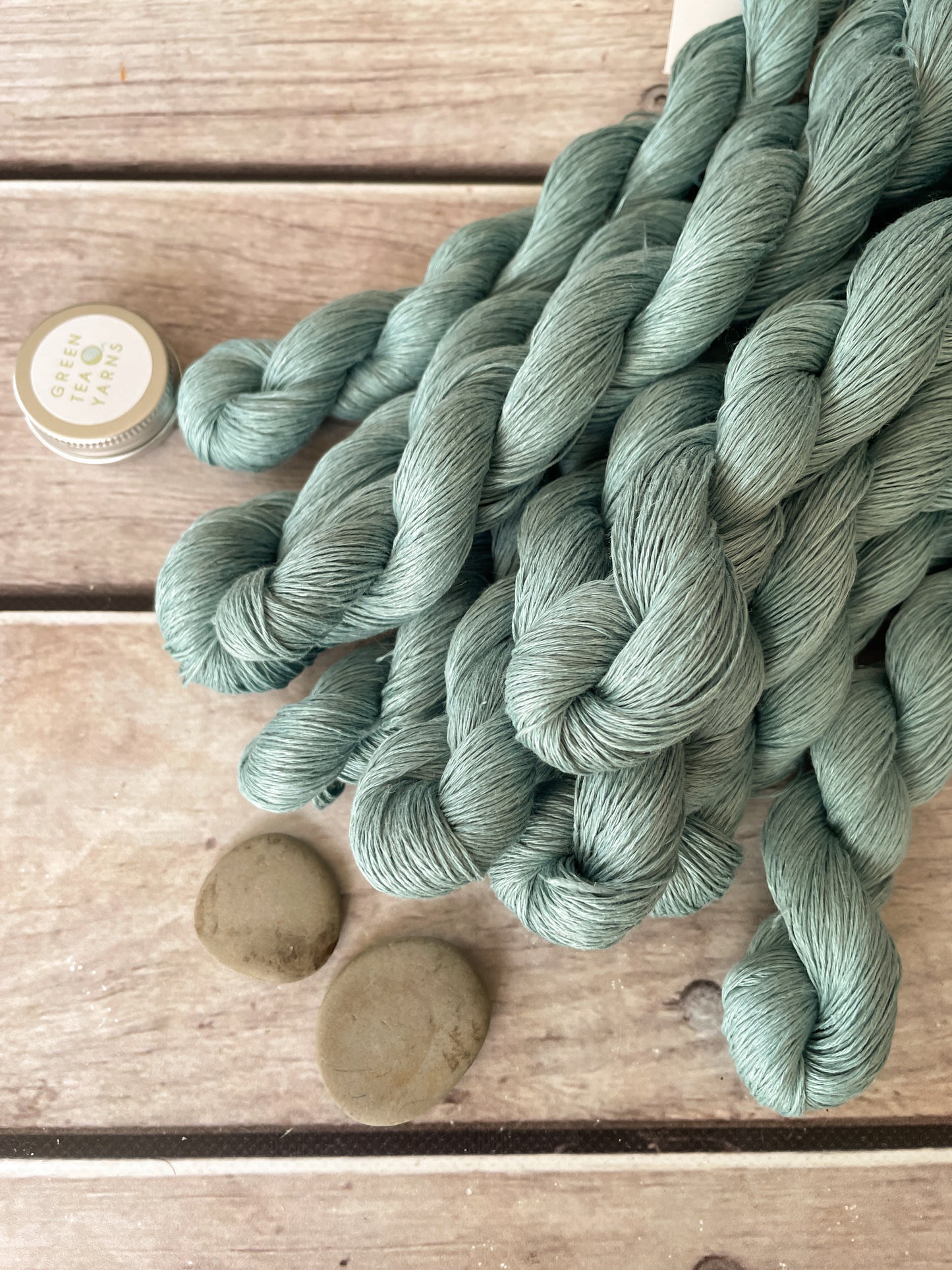 Seafoam on Ceylon pure linen yarn - 50 gm skeins