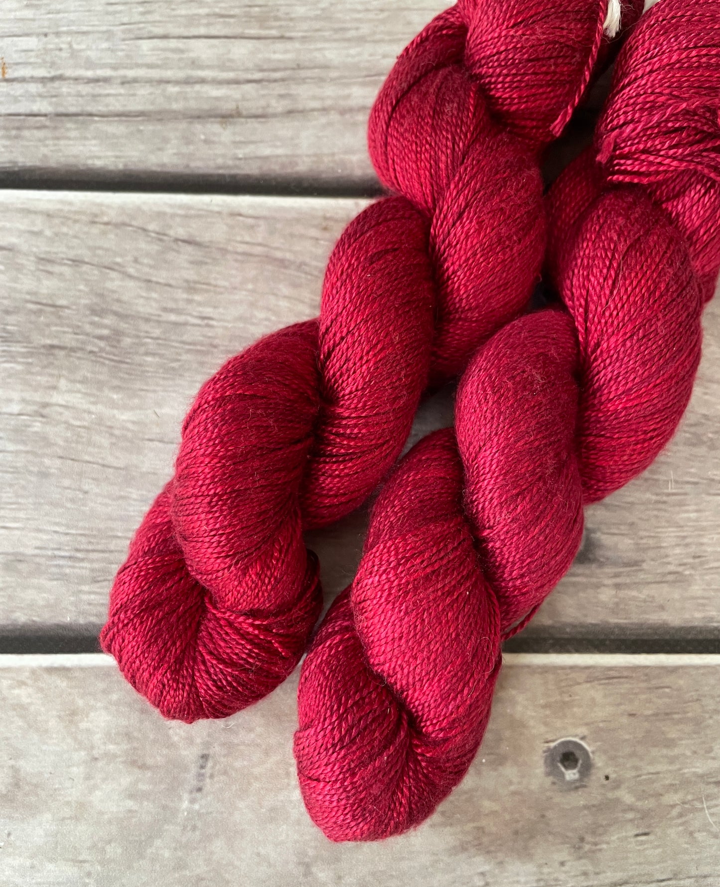 Dark Lacquer red - 4 ply in Mulberry silk - Ginseng f