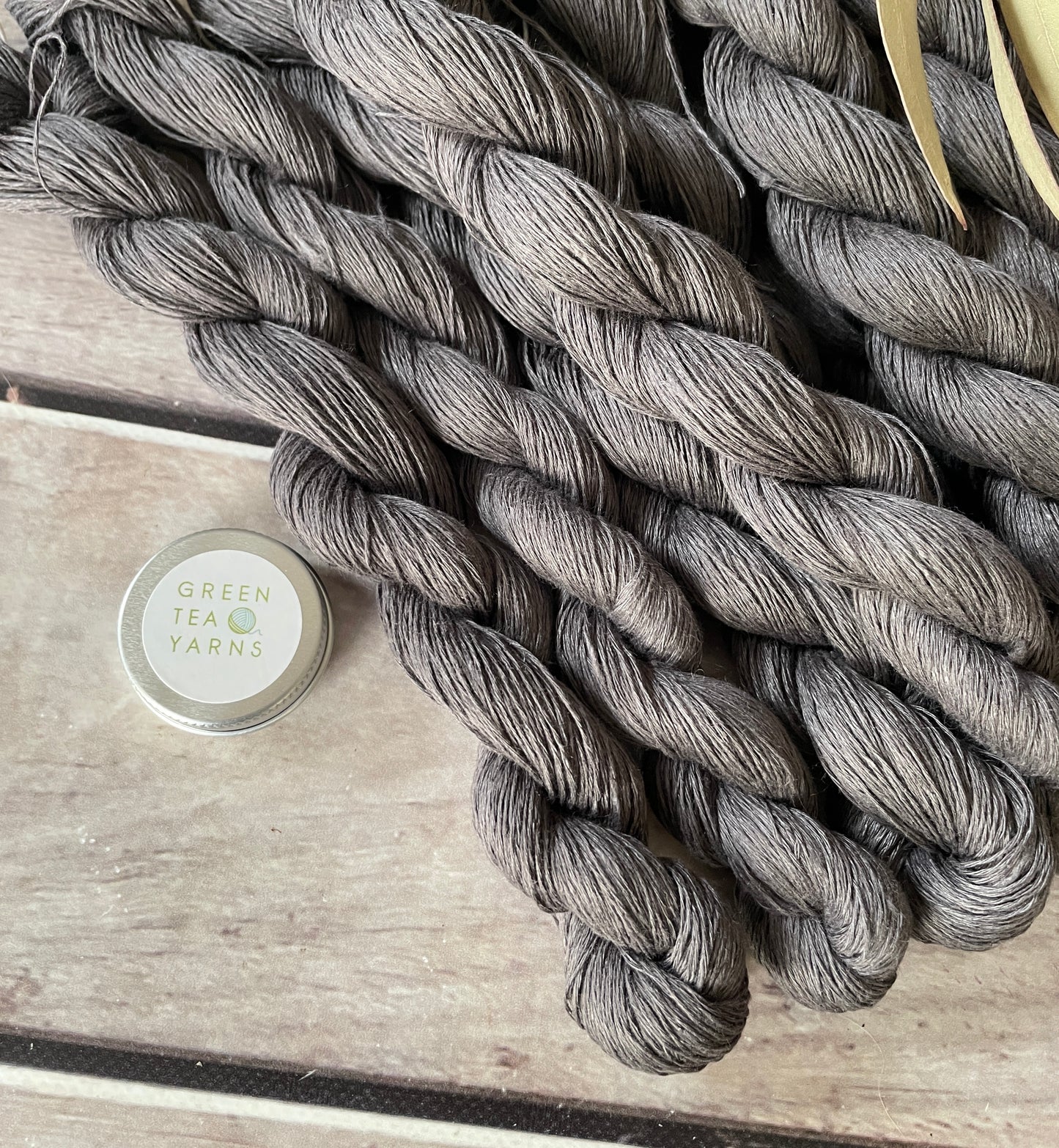 Grey Gull on Ceylon pure linen yarn - 50 gm skeins
